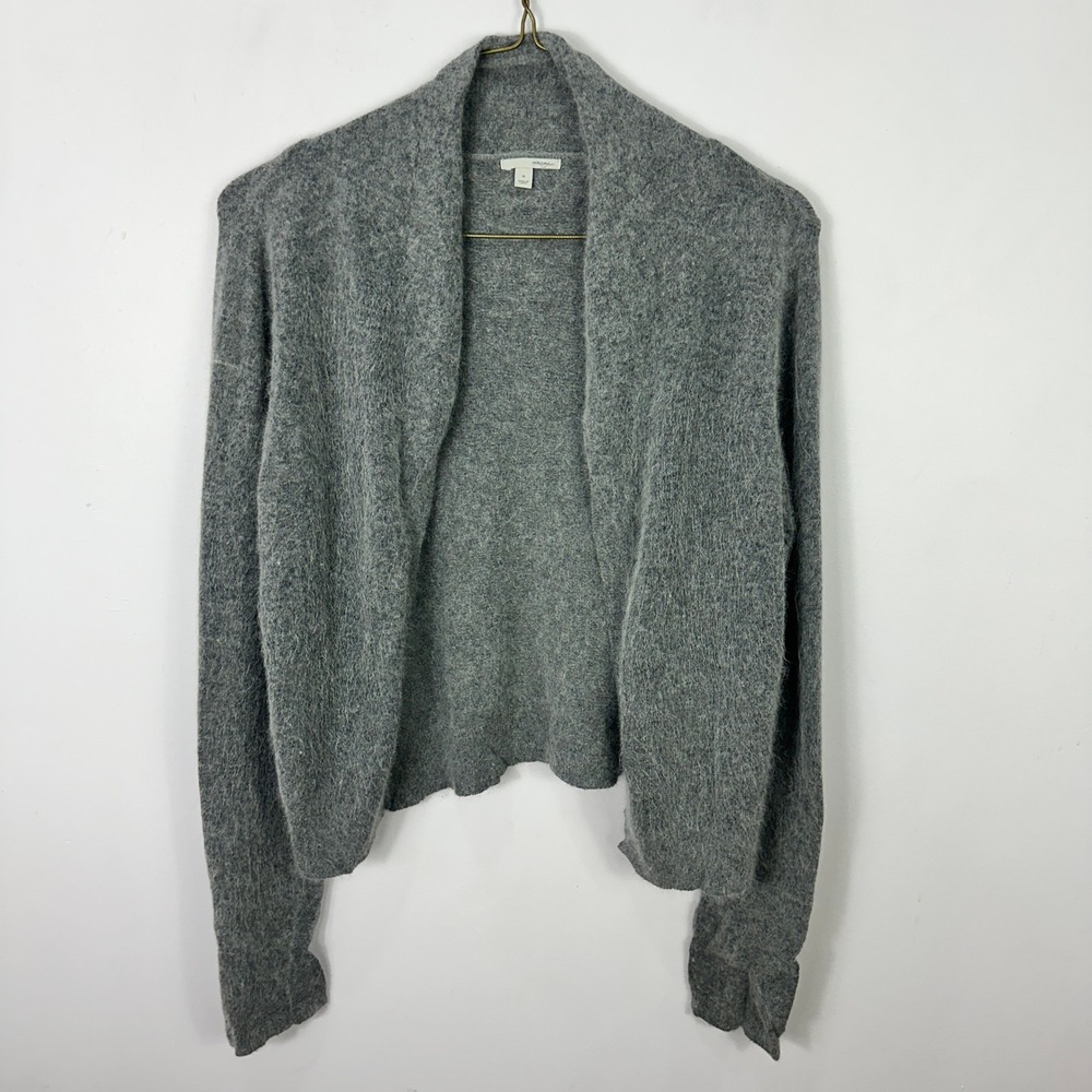 Halogen Bolero Cardigan‎ M Gray Angora Blend Soft Girl Cozy Minimalist Layering